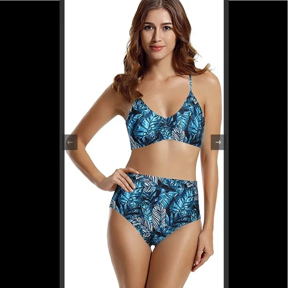 🌴Zeraca Highwaisted Strappy/Racer Back Bikini🌴NWT - Picture 2 of 8